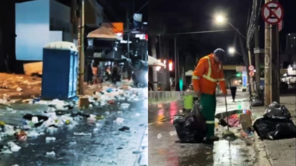 Pré-carnaval Goiânia lixo Comurg