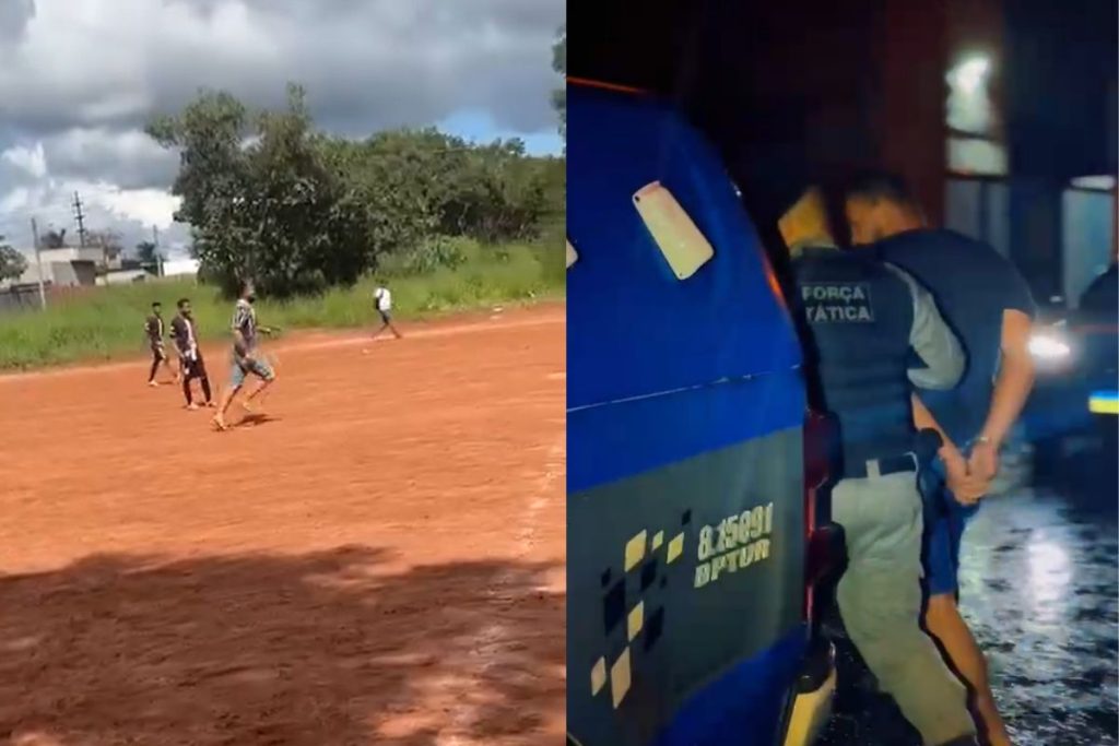 Jogador persegue juiz com facão mão