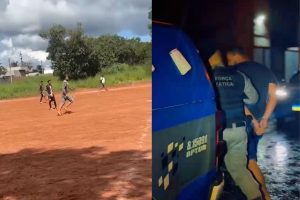 Jogador persegue juiz com facão mão