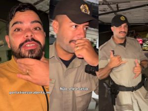 Registro do atendimento dos policiais viralizou e já está com quase 250 mil visualizações. (Foto: @brunodosimportados)