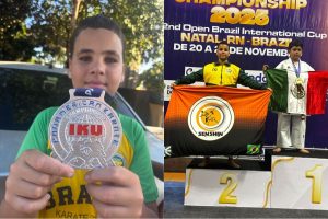 Geovanny Manoel Bosco Teixeira, de 11 anos, representou o Brasil no Pan-Americano de Karatê, que aconteceu no final do ano passado, em Natal (RN).