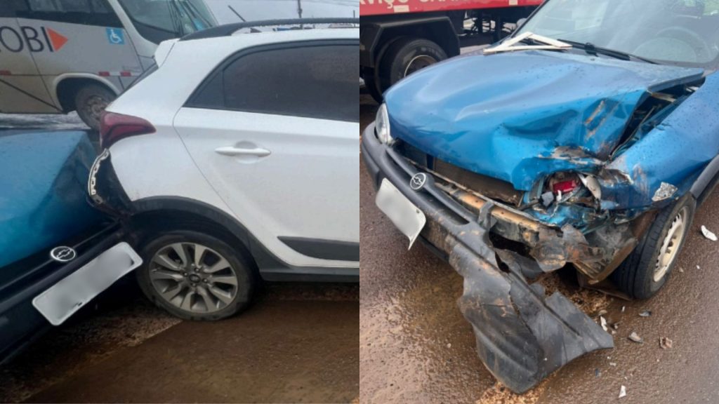 Motorista embriagado colidiu com a traseira de outro carro na BR-060.