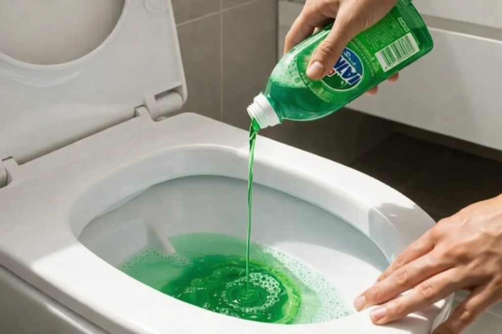 Colocar detergente no vaso sanitário à noite é o segredo das donas de casa para limpeza profunda