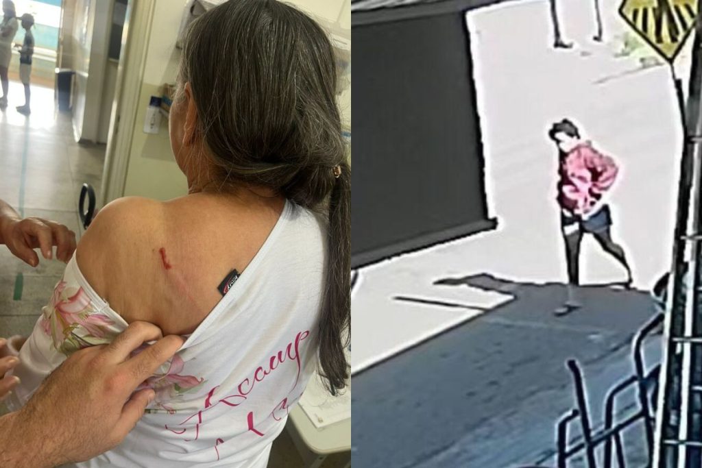 idosa agredida com machado