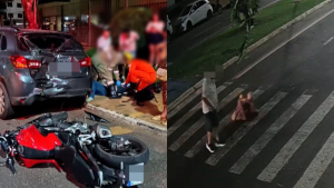 Acidente em Caldas Novas faixa de pedestres