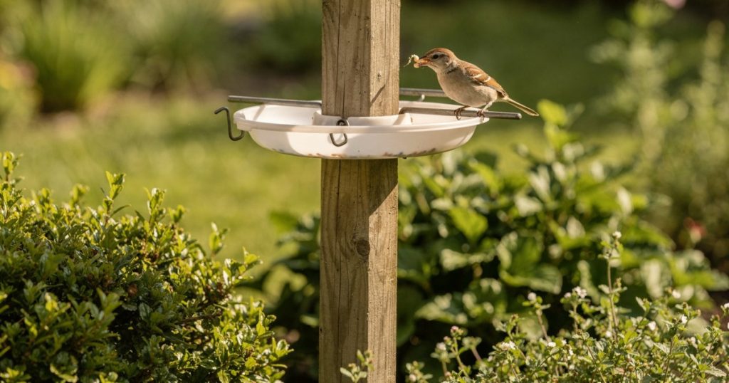 O truque do prato invertido que acaba de vez com as formigas no comedouro dos passarinhos
