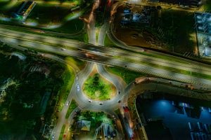 trevo do recanto do sol com nova iluminação, em Anápolis