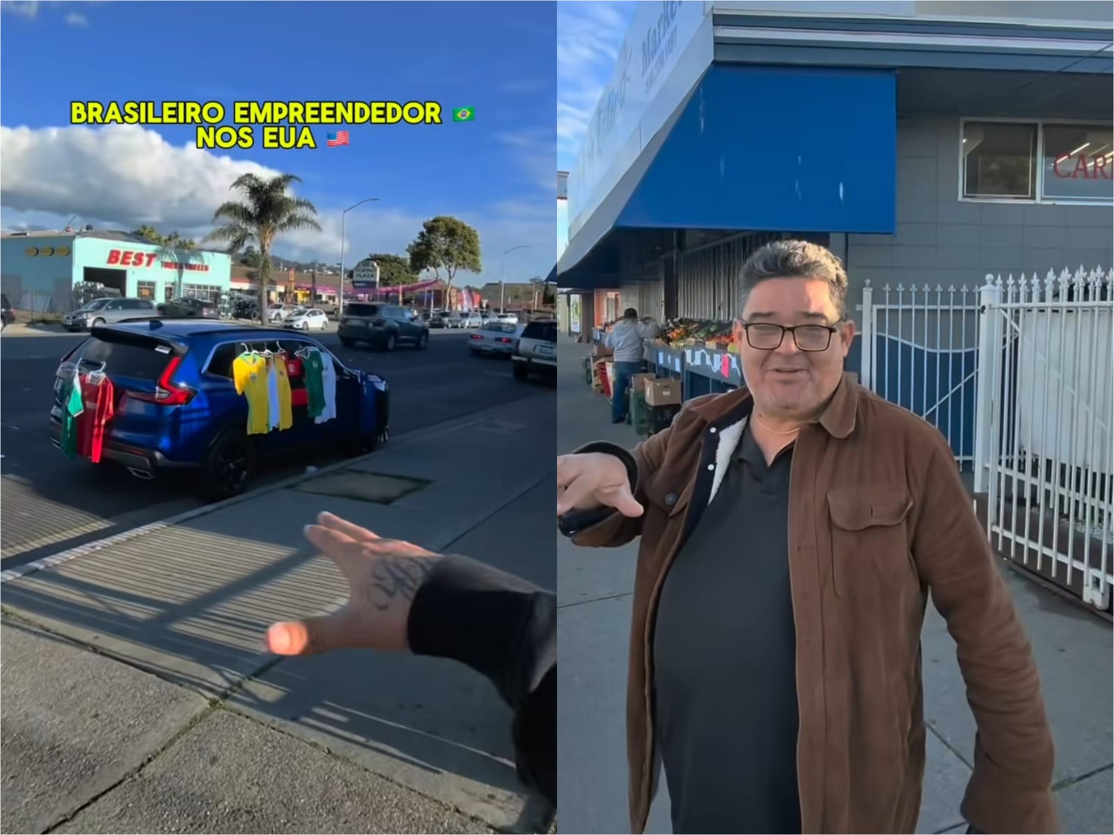 Motorista de aplicativo de Anápolis transforma carro em vitrine e faz sucesso nos EUA