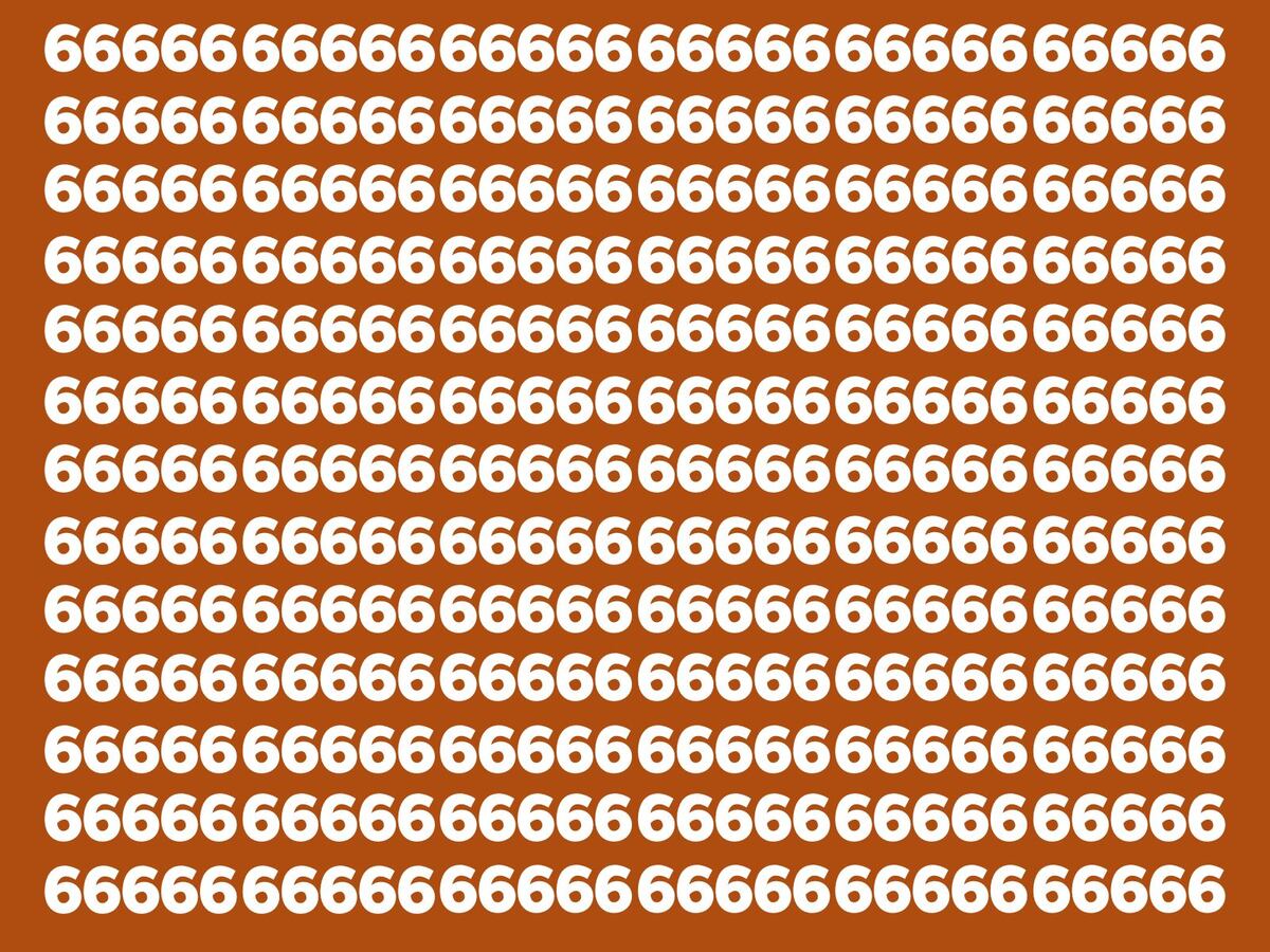 Desafio: menos de 20% das pessoas conseguem encontrar os dois números 8 nesta ilusão de ótica