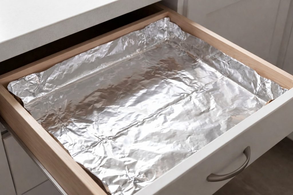 A utilidade secreta do papel alumínio que é simples e pode salvar as gavetas do mofo