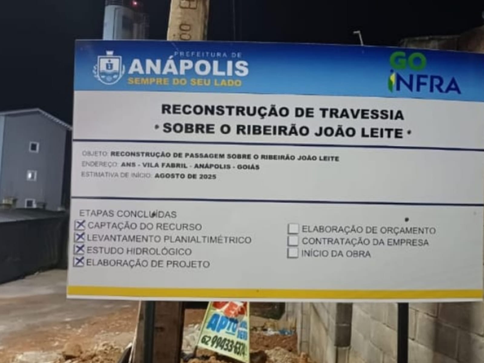 Obra deveria ter sido iniciada em agosto de 2025. (Foto: Reginaldo Silva)