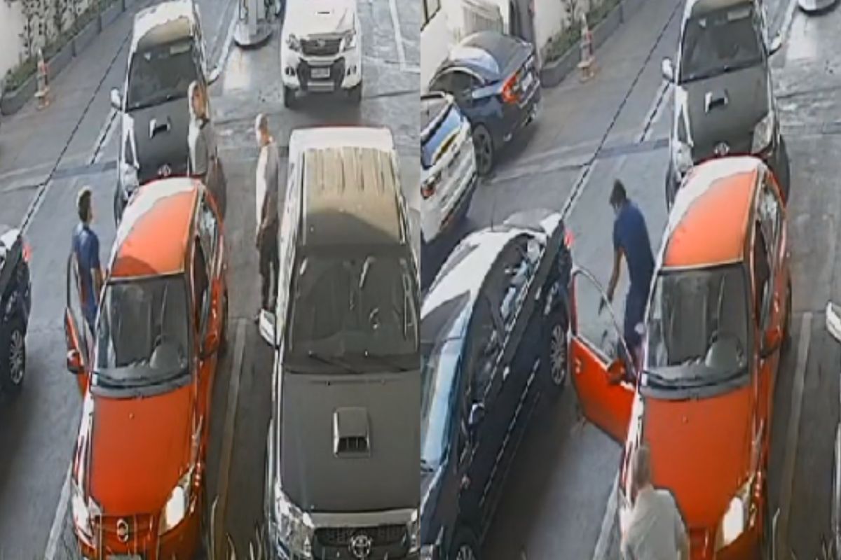 Imagens mostram momento em que Rosineide Lucas dos Santos, de 41 anos, foi assassinada em posto de gasolina, em Anápolis. (Montagem/Reprodução)