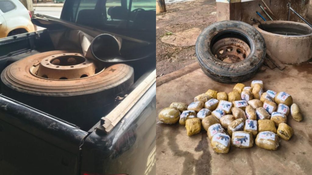 Dupla tentava transportar maconha até Anápolis quando foi flagrada.