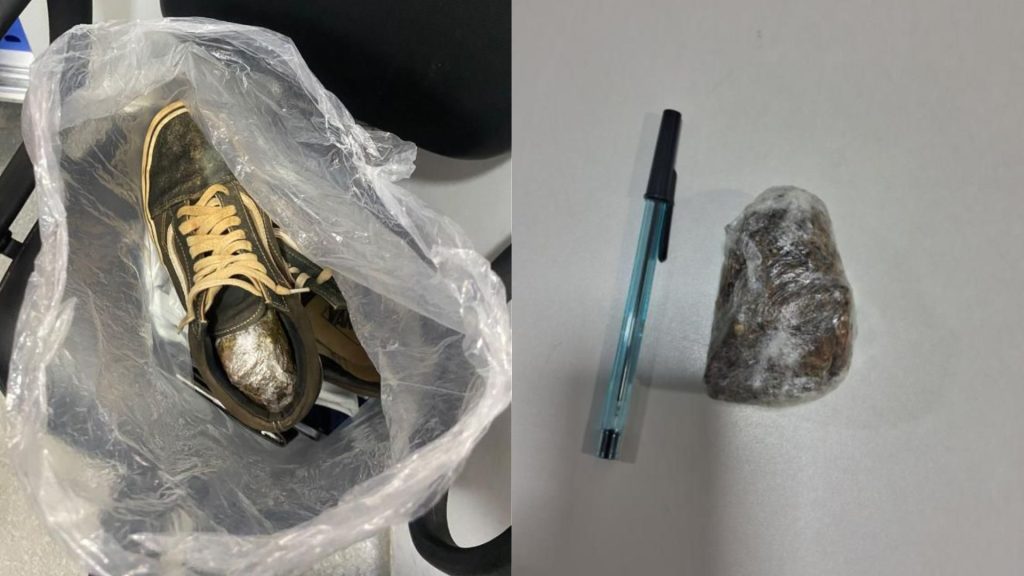 Equipe médica do Heana se deparou com uma porção de maconha escondida no tênis do paciente.