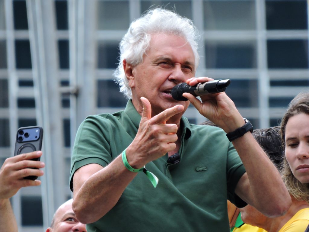 Ronaldo Caiado (PSD) no ato Acorda Brasil, na Avenida Paulista.