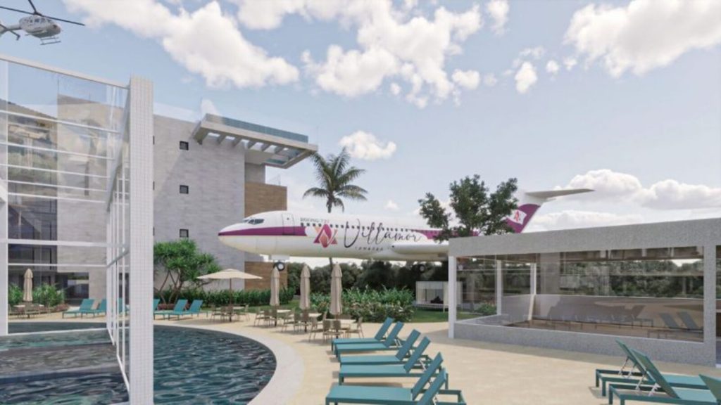 Primeiro resort liberal da América do Sul está sendo construído no Brasil com parte de um Boeing 737 de alto padrão