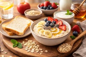 trocar o pão branco por aveia no café da manhã
