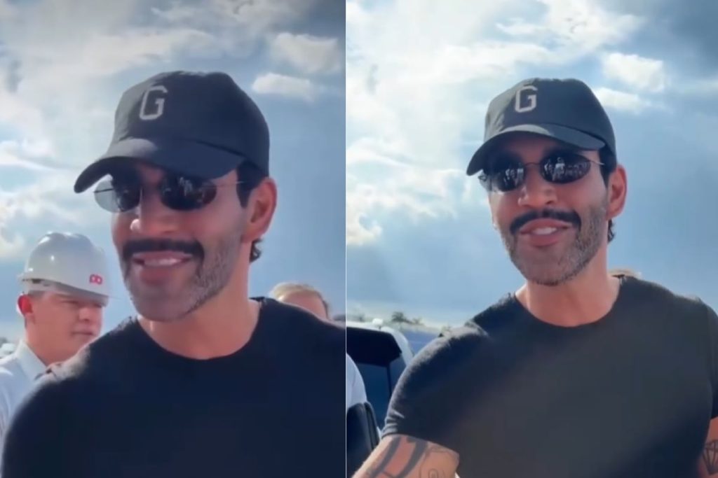 Gusttavo Lima dá “palinha” do Hino Nacional durante visita ao Autódromo de Goiânia