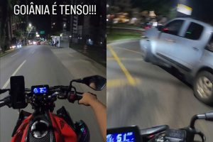 Motociclista chama atenção ao mostrar por que "Goiânia é tenso" no trânsito