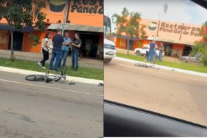 Ciclista é atropelado por ônibus na Avenida Brasil e é levado em estado grave ao Heana Brasil Anápolis