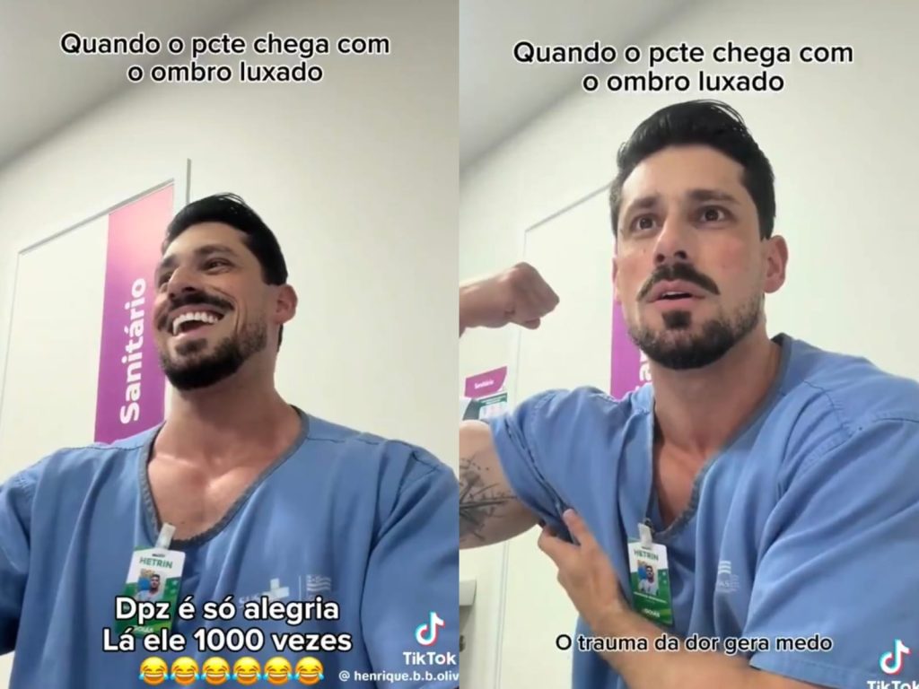 Médico viralizou nas redes sociais. (Foto: TikTok/@henrique.b.b.oliv)