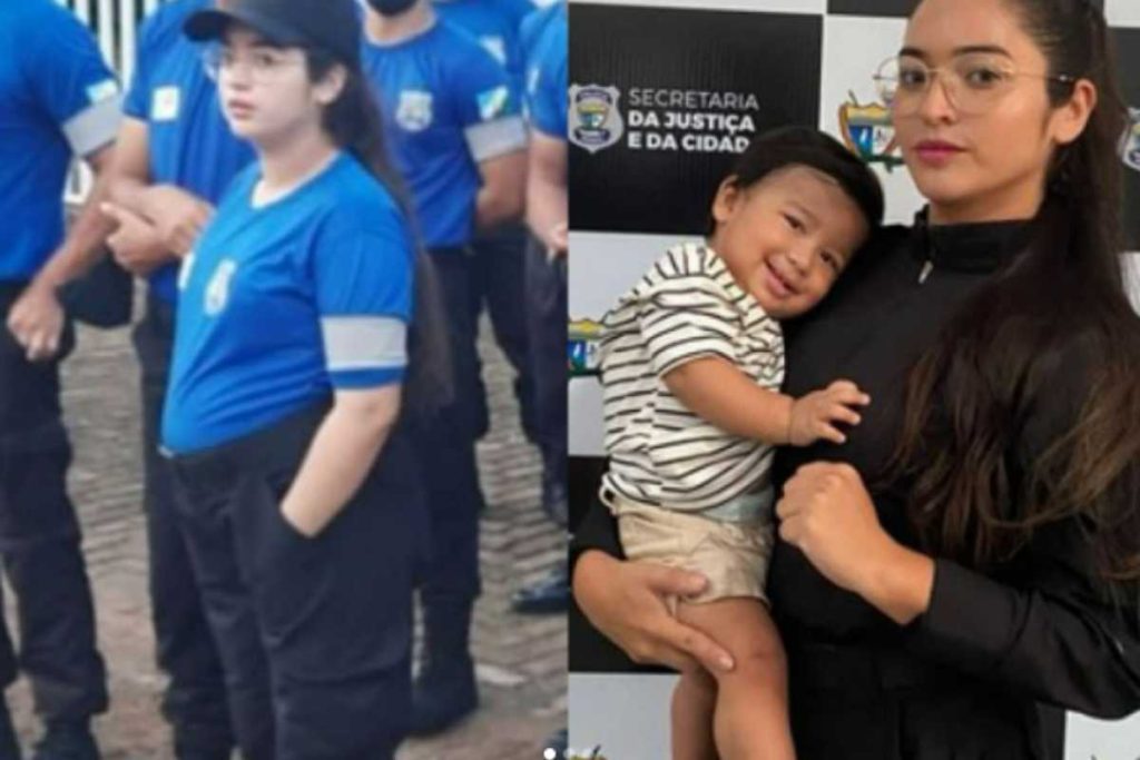 Barrada no curso de formação por estar grávida, mulher toma posse como policial