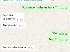 Estabeleceimento limitou-se a dizer que não atenderia cliente por escolha própria. (Foto: Reprodução)