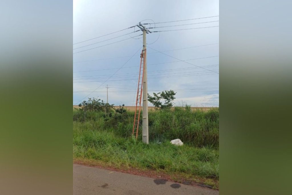 Trabalhador morre após sofrer descarga elétrica em poste na zona rural de Cristalina