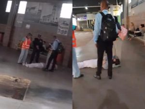 Vítima desmaiou ainda no interior do terminal da Urban. (Foto: Arquivo Pessoal/Samuel Leão)