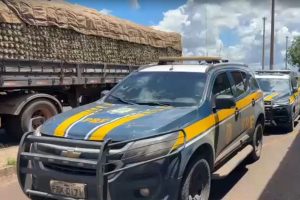 Motorista de caminhão tem surpresa desagradável ao ser flagrado pela PRF dirigindo sob efeito de "rebite" na BR-153
