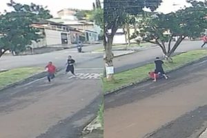 Idoso é espancado após acidente de trânsito e tem carro destruído em Anápolis