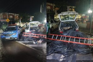 PM prende autores de furto de cabos e apreende 3 toneladas de fios em Anápolis