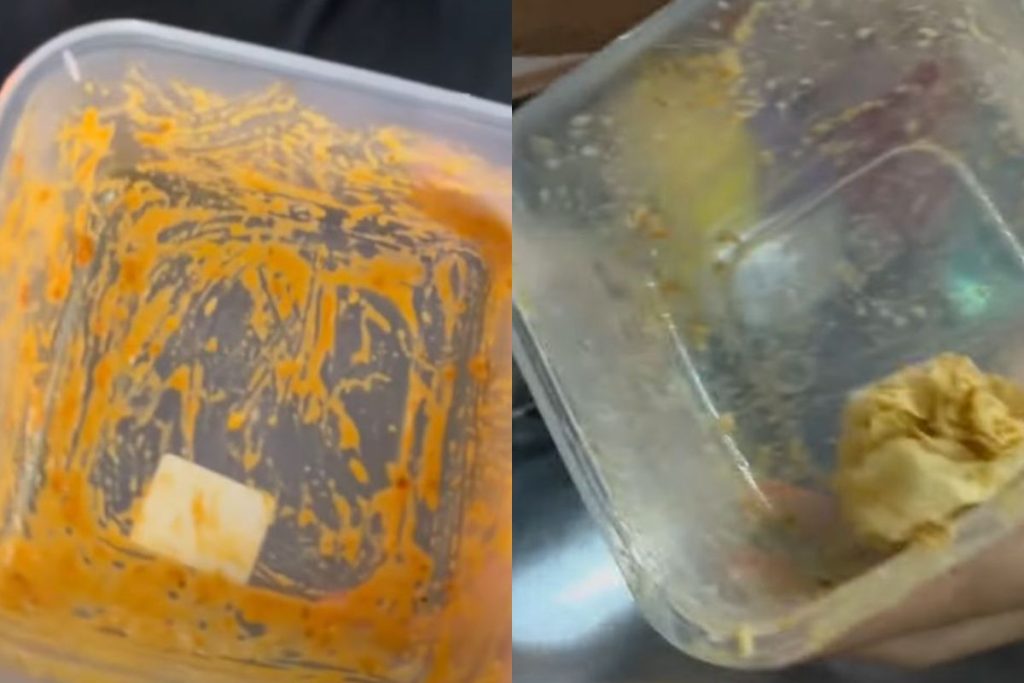 limpar qualquer vasilha de plástico com gordura