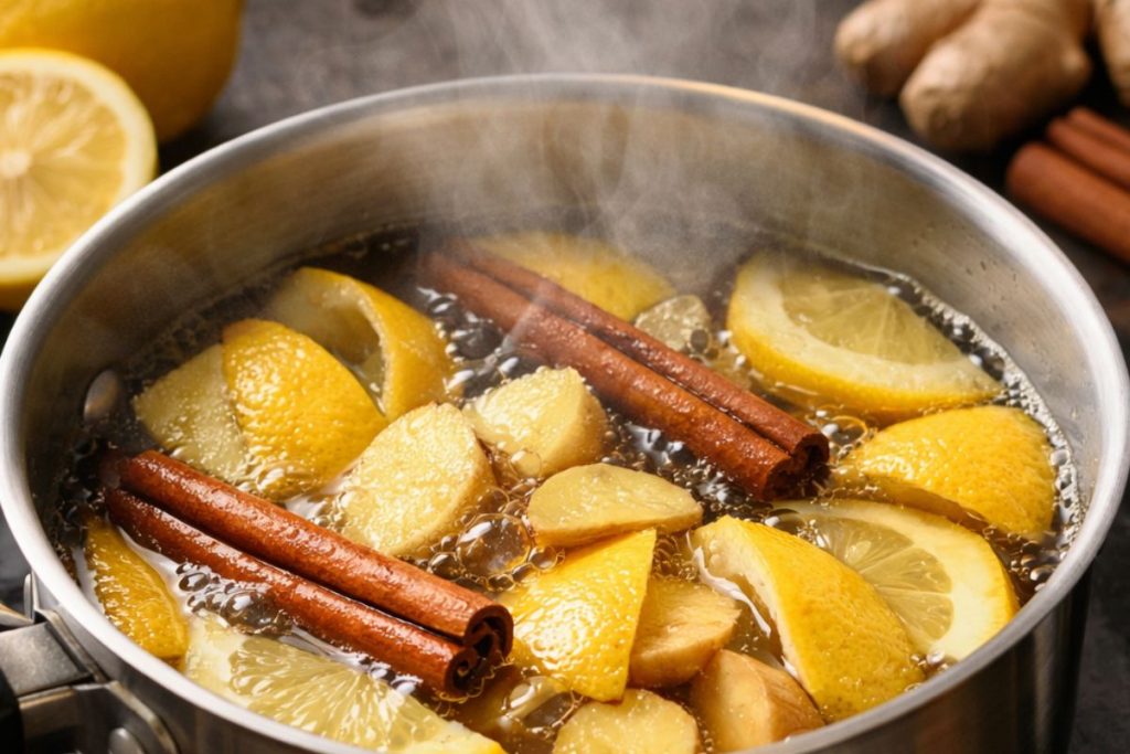 Ferver casca de limão,