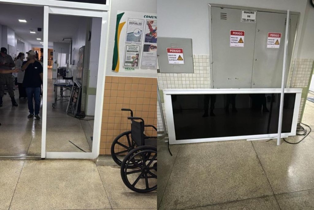 Homem se revolta com morte do irmão e causa destruição no HEANA