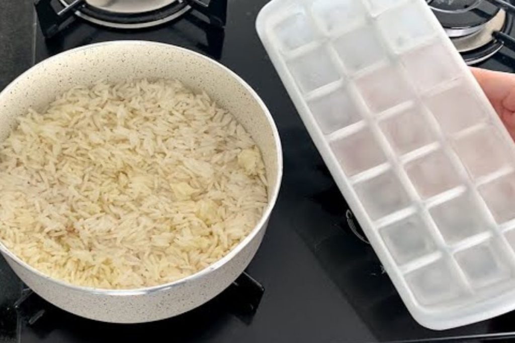 Colocar gelo no arroz