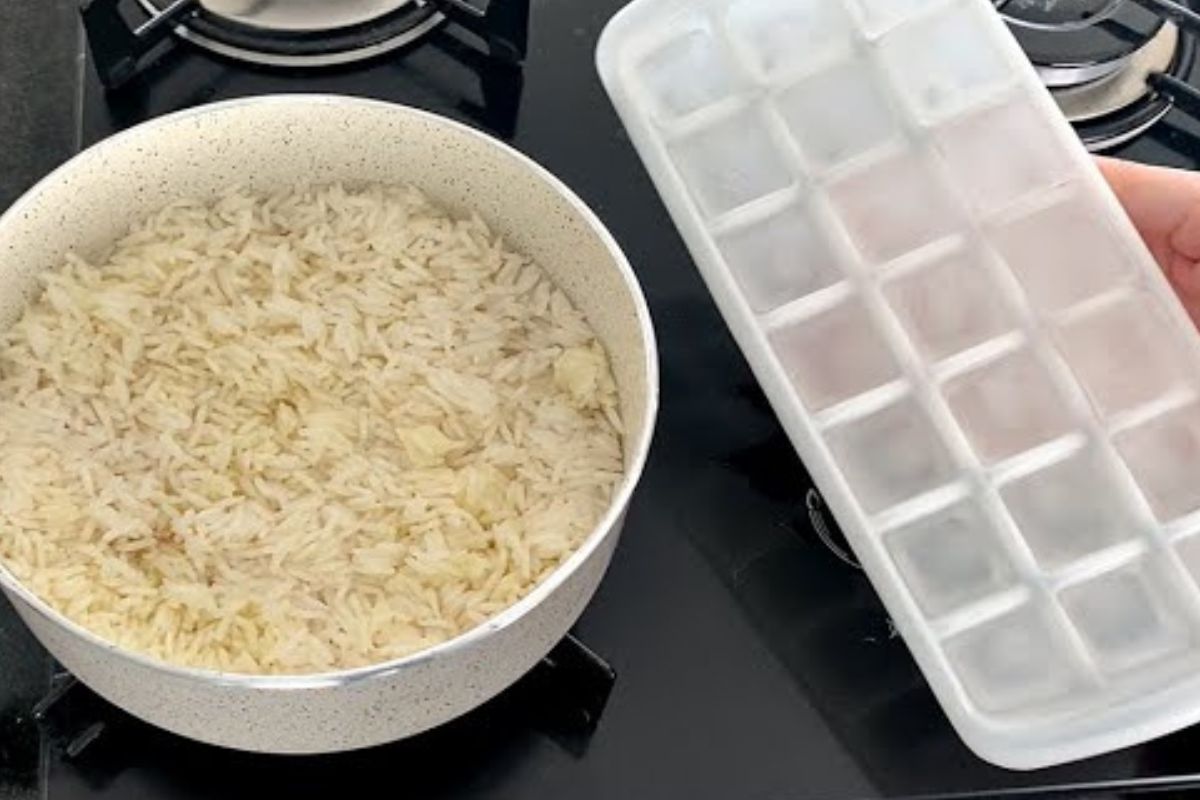 Colocar gelo no arroz