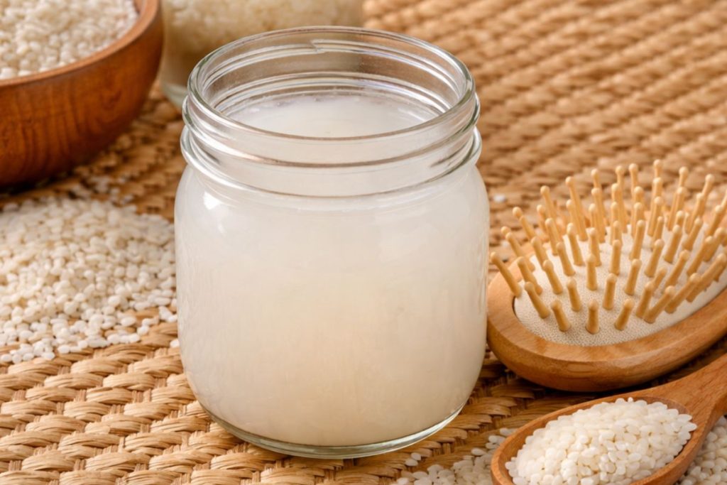 Lavar o cabelo com água de arroz