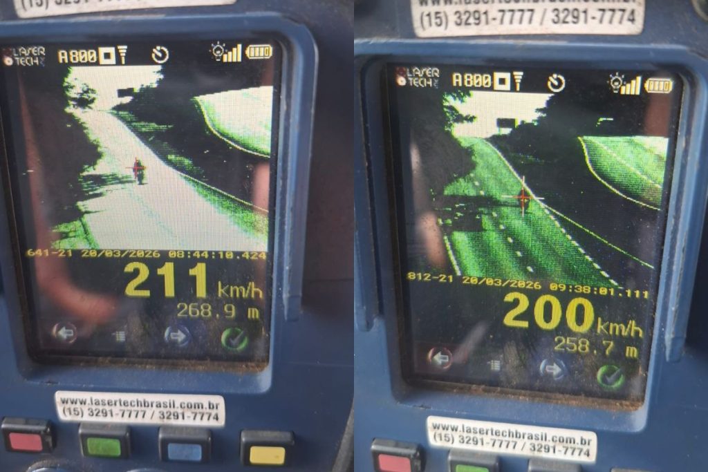 “Efeito MotoGP”? PRF flagra motos a mais de 200 km/h em Anápolis durante evento