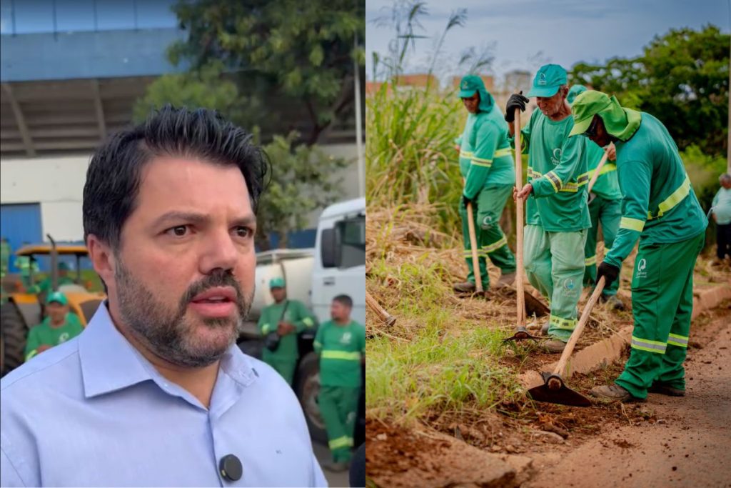 Márcio Corrêa mobiliza força-tarefa com 200 trabalhadores para tapar buracos, trocar lâmpadas e roçar mato alto em Anápolis