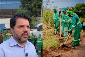 Márcio Corrêa mobiliza força-tarefa com 200 trabalhadores para tapar buracos, trocar lâmpadas e roçar mato alto em Anápolis