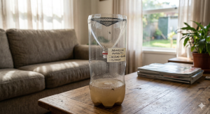Armadilha caseira para eliminar moscas e mosquitos usa uma reação simples para atrair os insetos