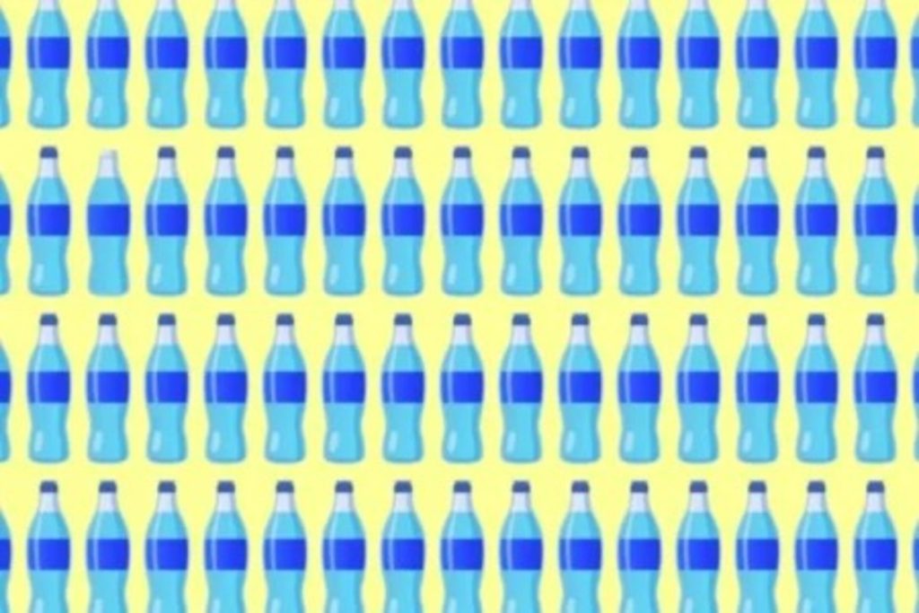 Só os mais atentos conseguem: ache 3 garrafas sem tampa nesta imagem, quase ninguém acerta de primeira