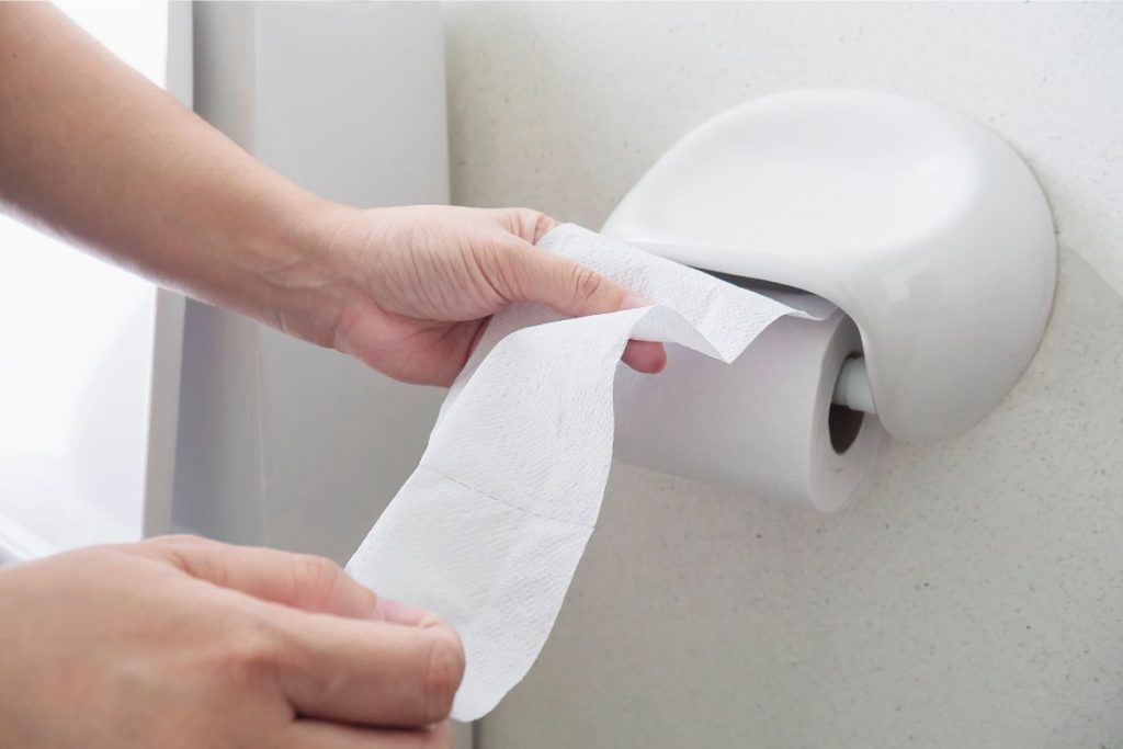 truque do papel higiênico