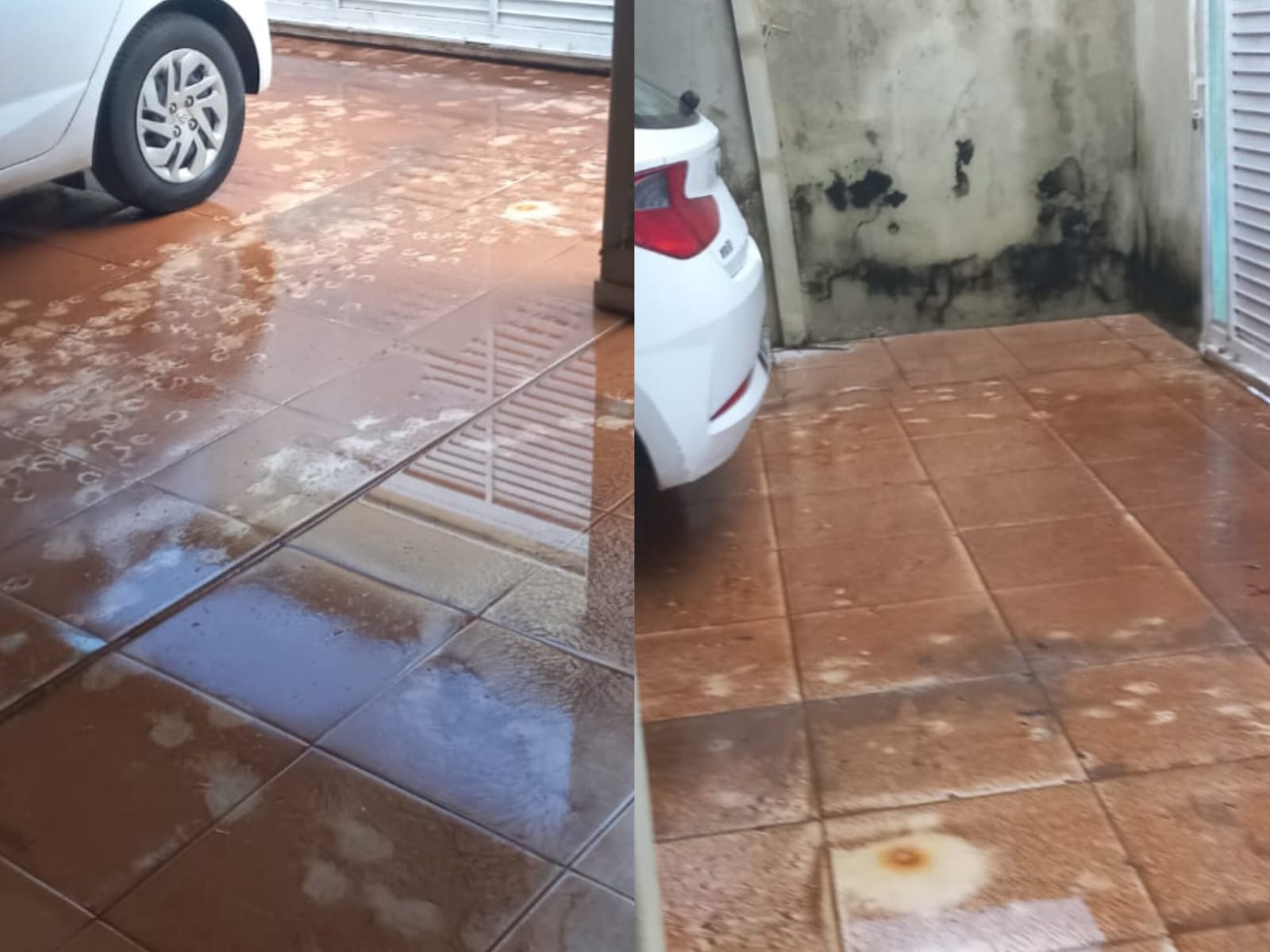 Lama e barro invadiram residências no local. (Foto: Reprodução)