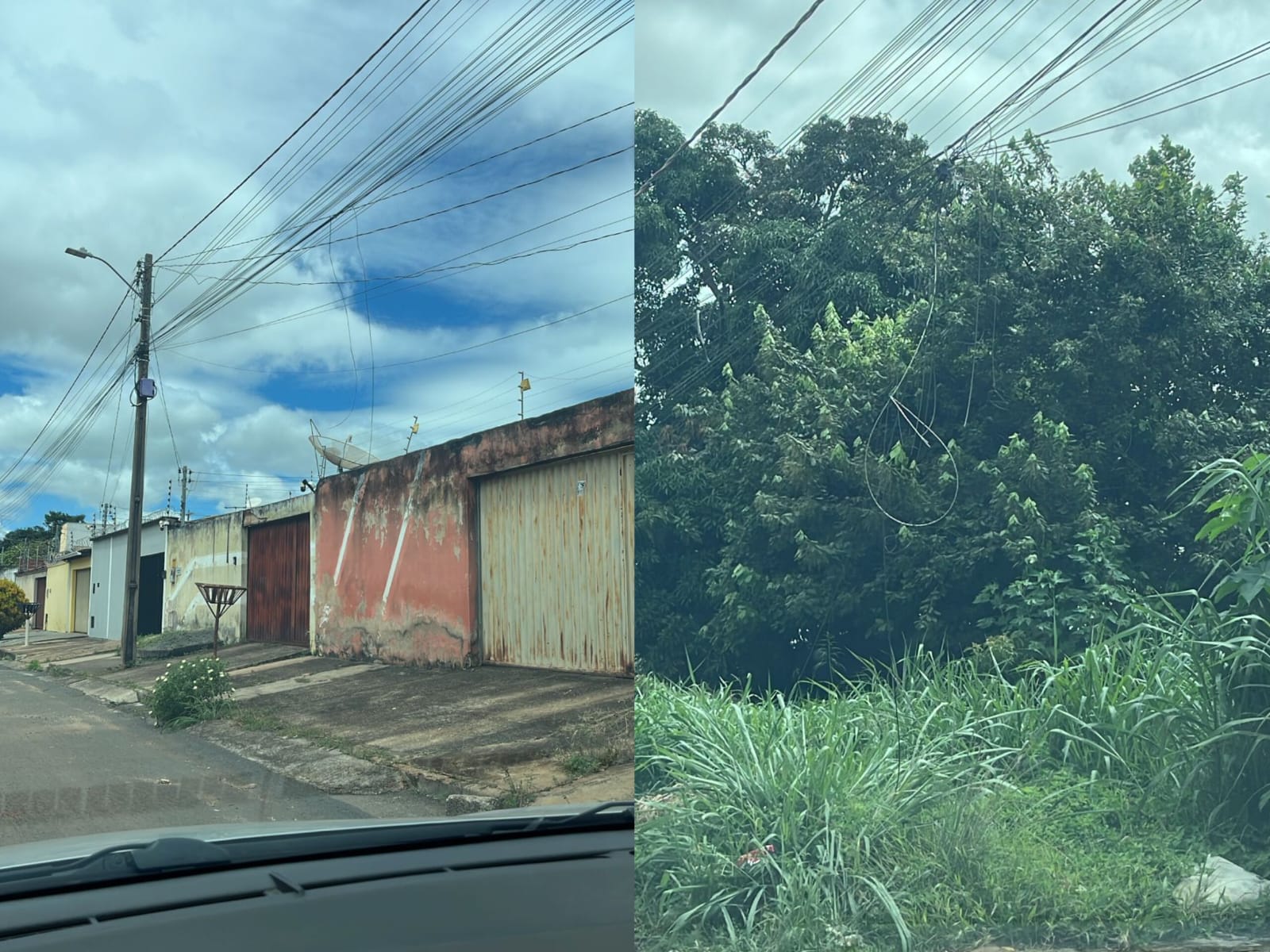Fiação solta também foi denunciada pelos moradores. (Foto: reprodução)
