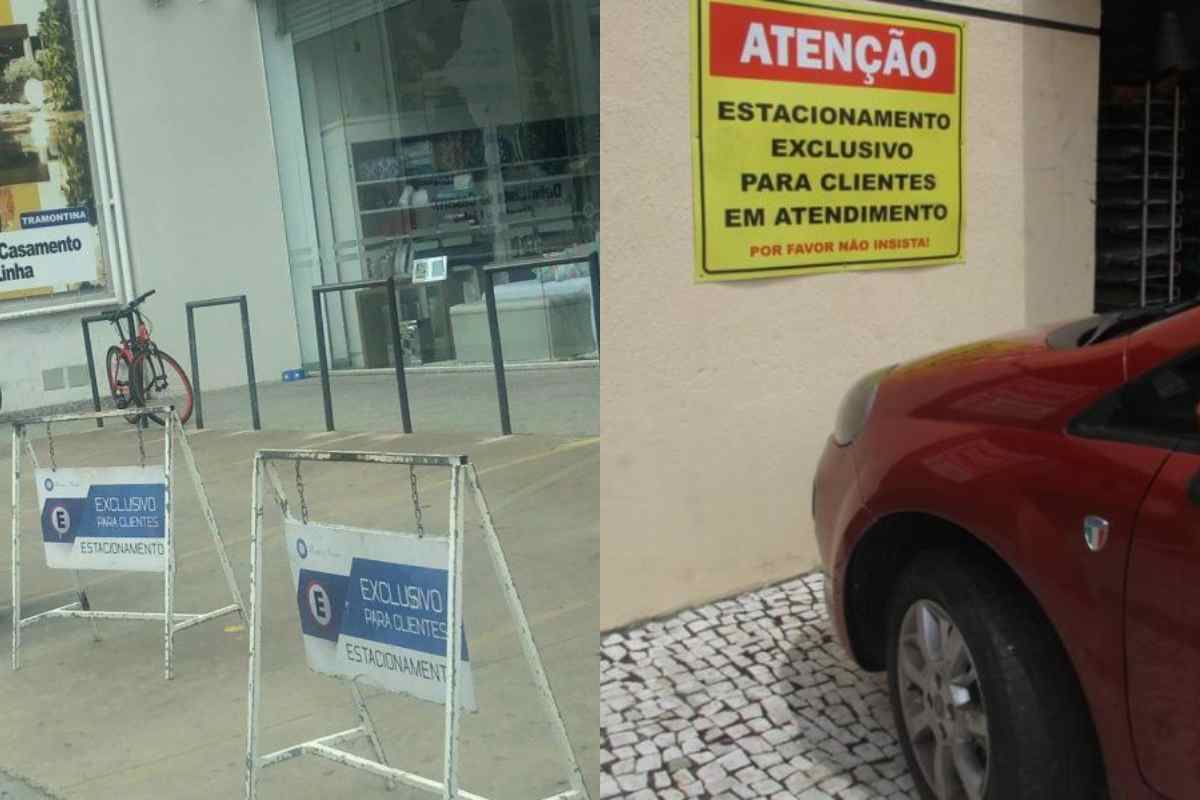 empresa não podem proibir motoristas de estacionar em vagas exclusivas para clientes