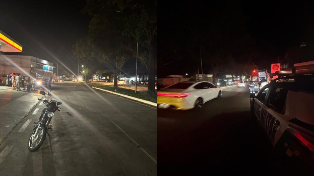 Criança foi atropelada por motociclista embriagado na Avenida Fernando Costa.