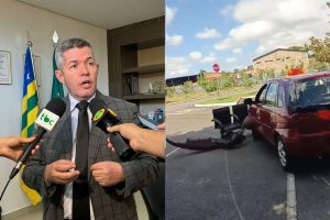 acidente com atropelamento no Detran Goiás