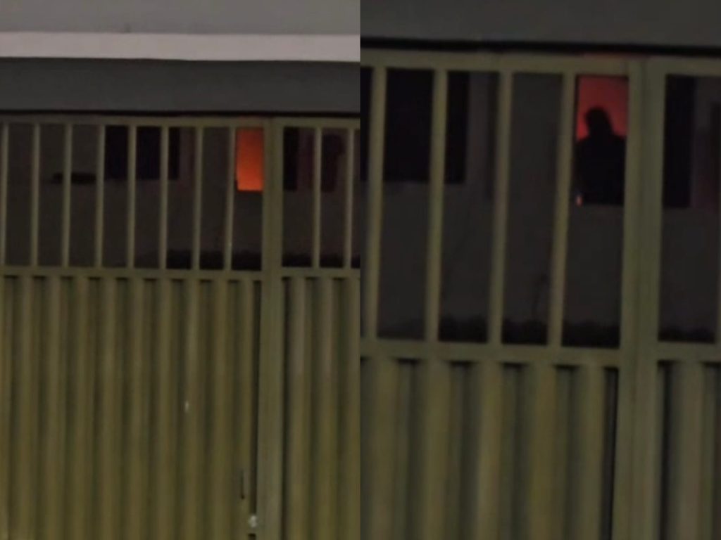 Cena assustadora foi registrada por policiais. (Foto: Reprodução)